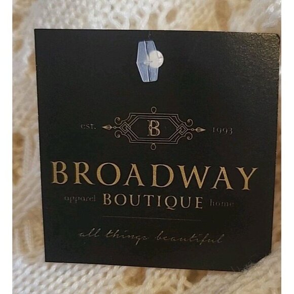 ELAN Crochet Patches Womens Large V Neck Sweater Off White Collared Cream Knit - Picture 9 of 9